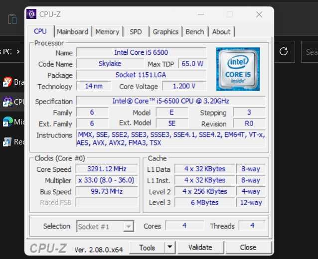 procesor Intel i5-6500 socket LGA1151 ver 1