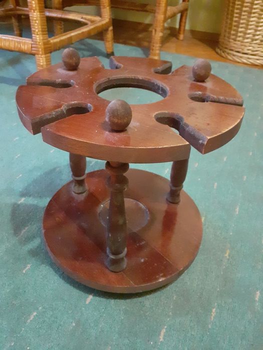 Дървено барче за чаши и бутилка вино