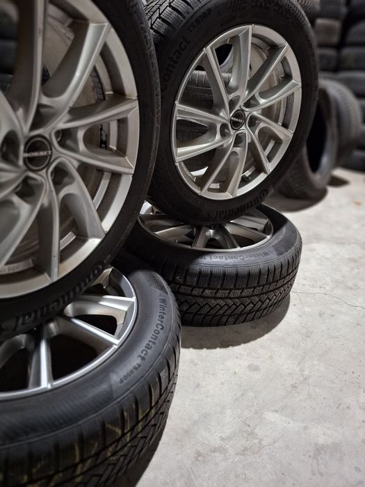Set jante 225 55 r17  + anvelope iarnă Continental