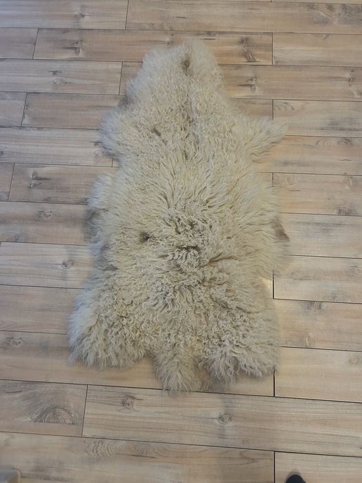 Covoras blana naturala oaie
