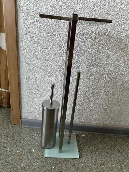 Perie de WC/ Suport Hartie cu suport de telefon