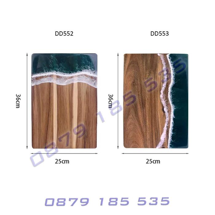 Кухненска дъска епоксидна смола Морски залив акациево дърво море