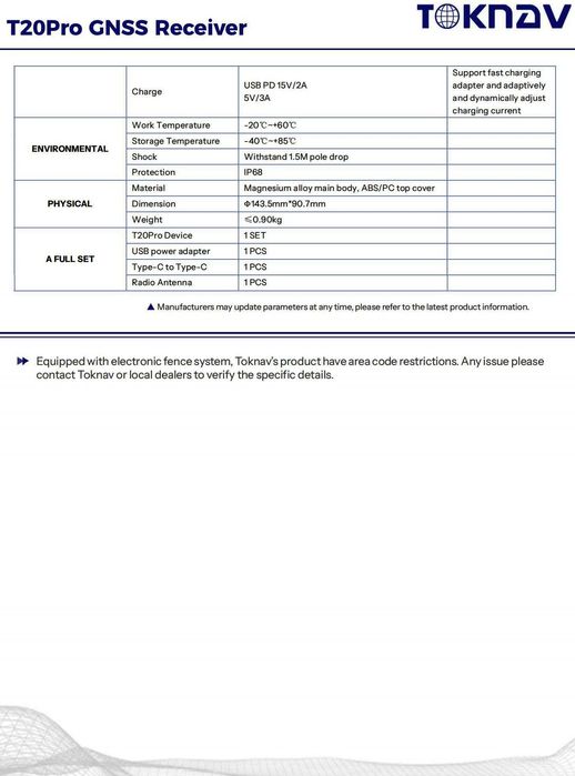 GNSS приемник T20Pro на TOKNAV - високоточен геодезически GPS.