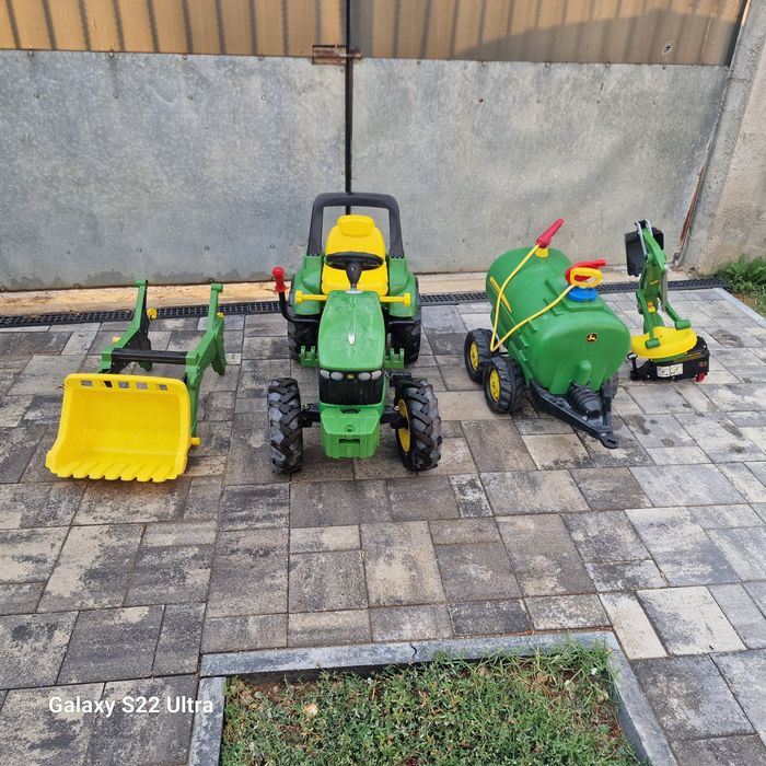 tractor pentru copii 3-10 ani John Deere 7930 Rolly Toys cu pedale si