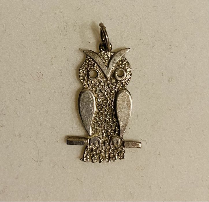 Pandantiv din argint in forma de bufnita