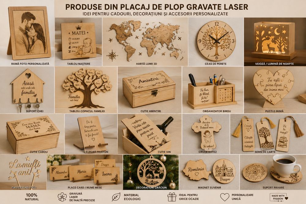 Cadouri personalizate gravura laser