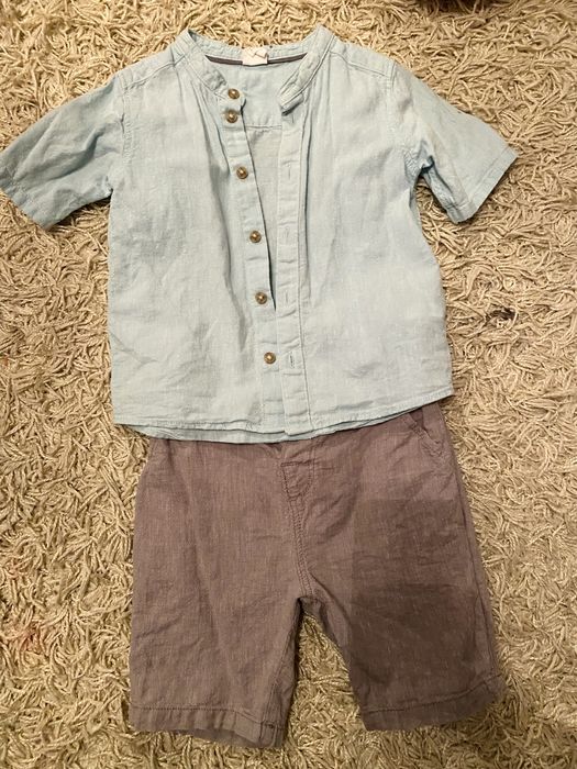 Set/ costum lejer de vara, H&M, marimea 86, 12-18 luni