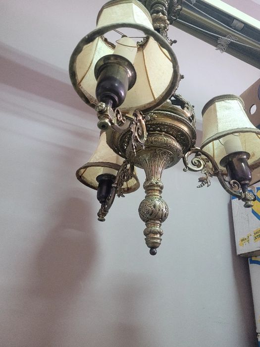 Винтидж месингов абажур