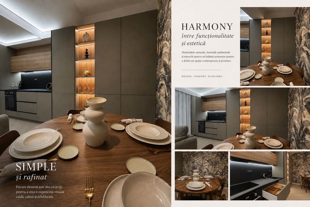 INCHIRIERE apartament NOU HARMONY 2 camere premium/designer interior - Cortina North 900 EUR - Vedere 4