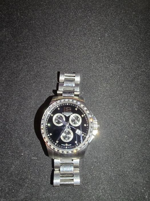 Longines Conquest Chronograph • с бриллиантами (оригинал)