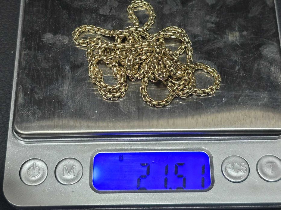 Сребърен синджир с позлата – 21.51 гр
