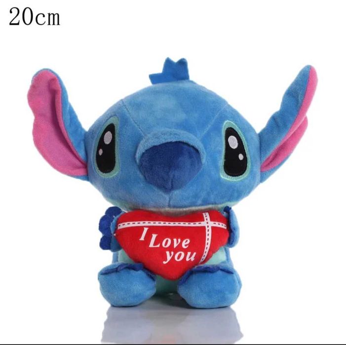 2броя Комплект плюшена играчка Лило и Стич I Love You Lilo and Stitch