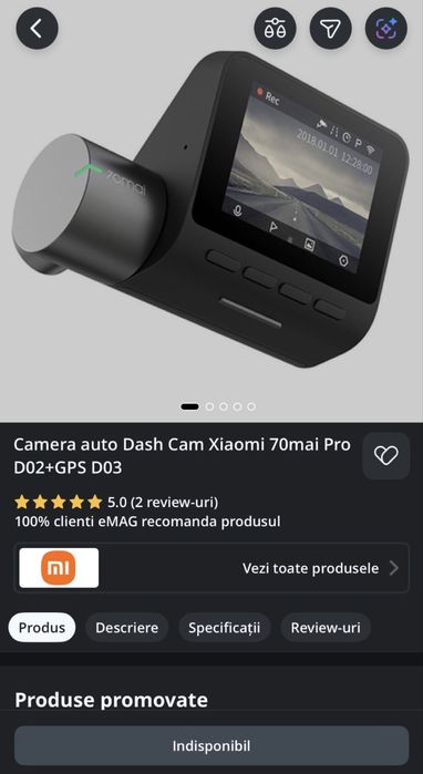 Camera de bord 70MAI Smart DashCam Pro