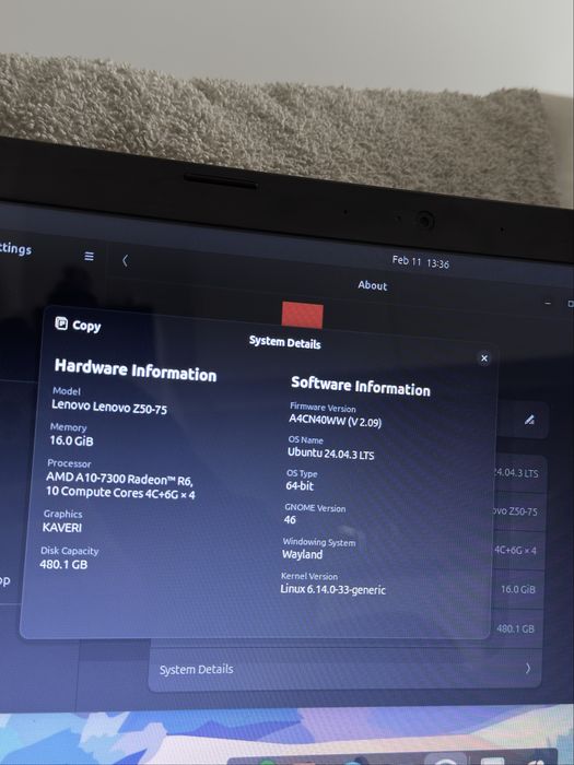 Laptop Lenovo Z50-75, 15.6’’, 16 GB RAM