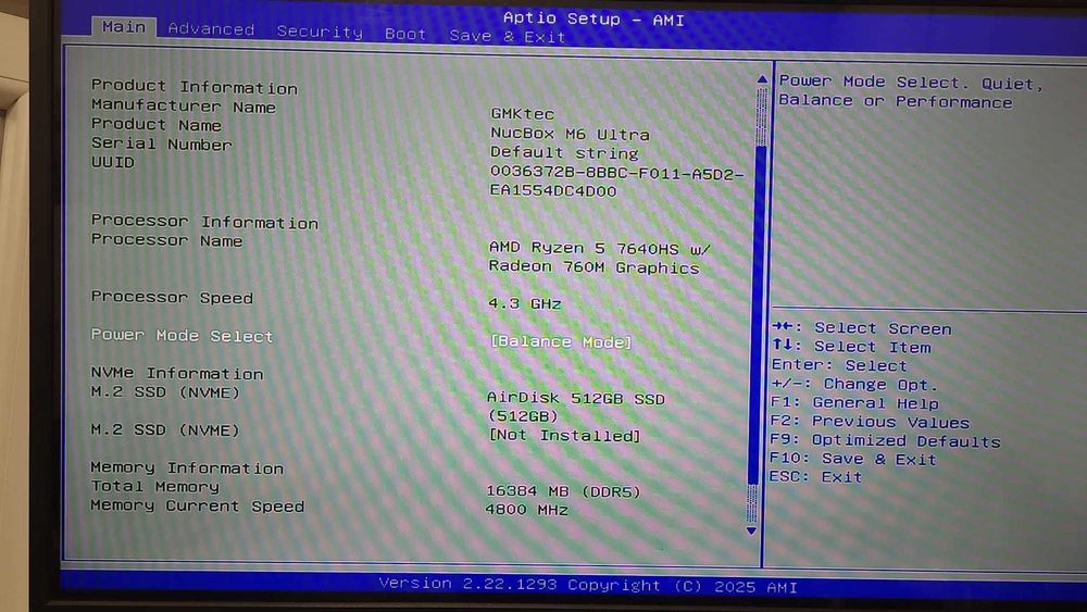 Mini pc ,GMKtec M6 Ultra, AMD Ryzen 5 7640HS , 16 gb ddr5 , 512 ssd