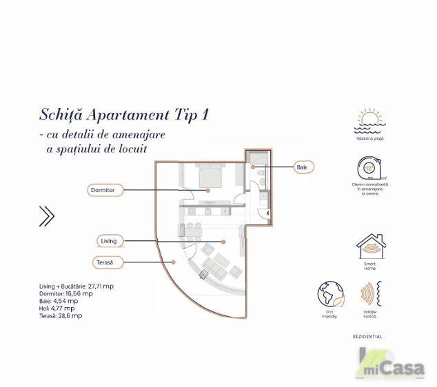 Apartament 2 Camere - Complex Rezidențial WHITE SEA - Mamaia