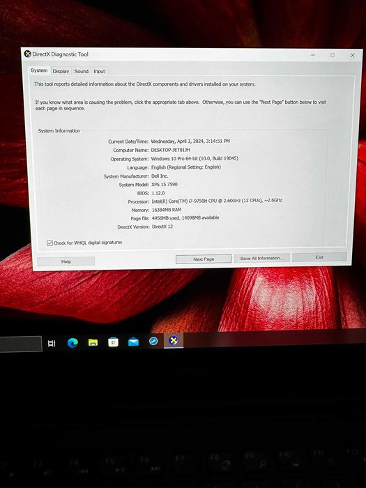 Laptops DELL XPS 15 7590, i7-9750H, 16 GB RAM, 1 TB SSD, TouchScreen - TouchPad stricat