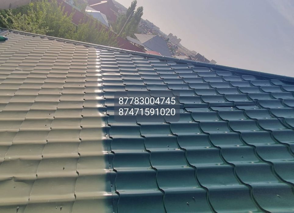 Покраска крыш фасада