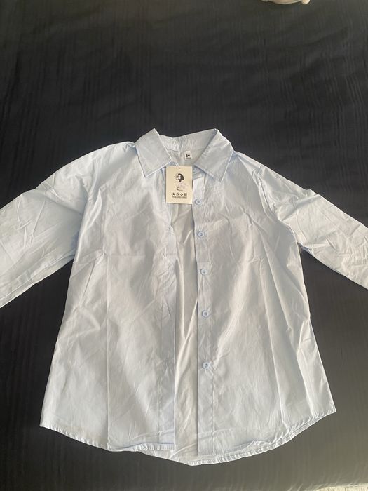 Рубашка голубая хлопок 100%