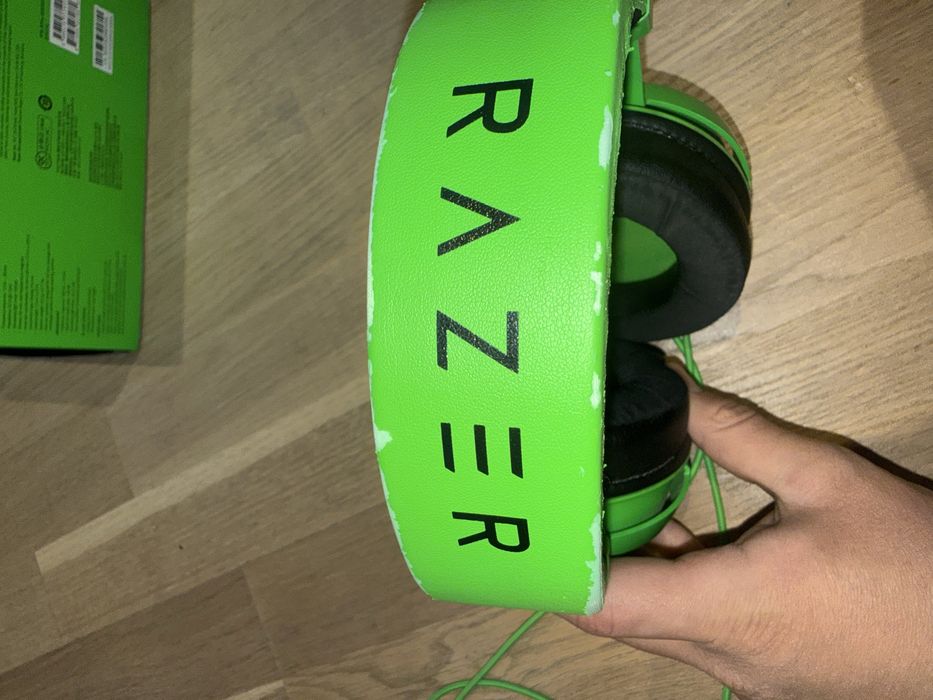 Razer Kraken геймърски слушалки - зелени, с кутия и микрофон