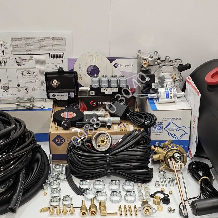 НОВ! ГАЗОВ ИНЖЕКЦИОН с OBD 4цил. пълен комплект + 35л. gazov injekcion