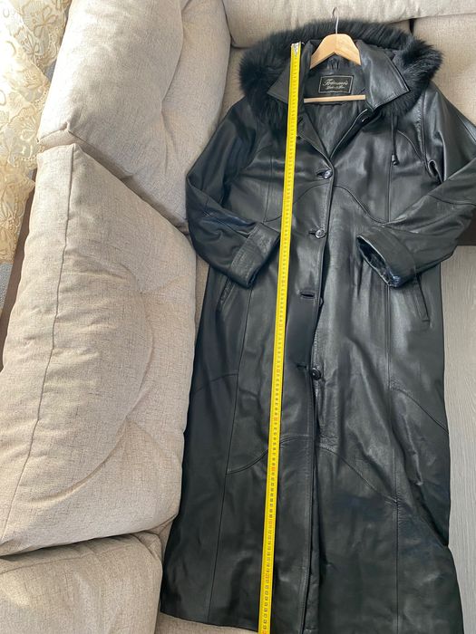 Кожено дамско манто