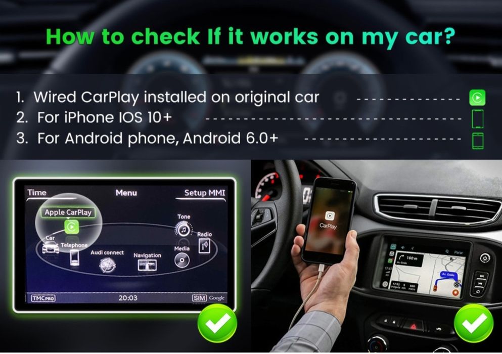 Adaptor wireless auto, Carlinkit, Compatibil cu Apple Carplay/Android
