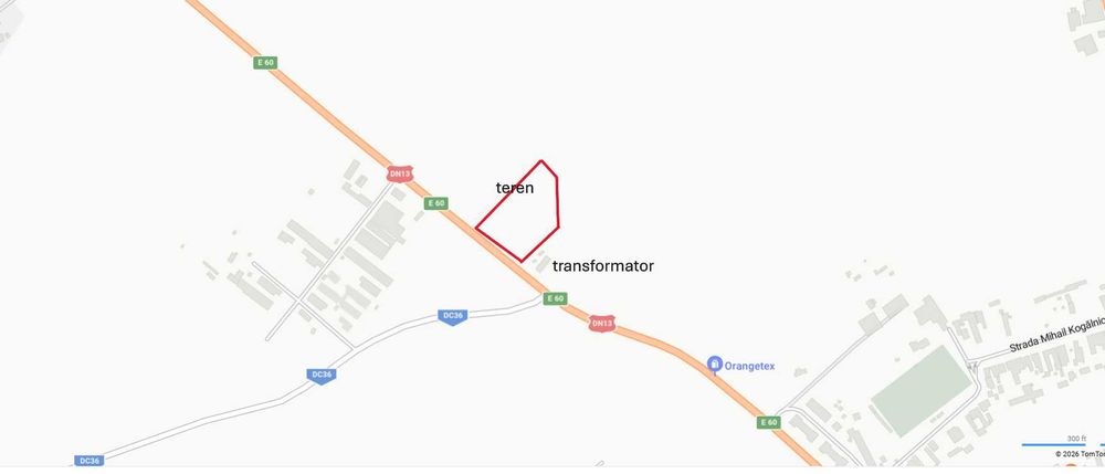 teren de vanzare/inchiriere -22.000mp l front stradal 113 m la DN13