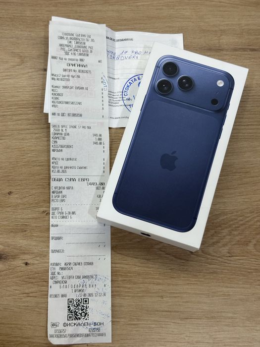 Iphone 17 Pro Max 256GB Deep Blue Неразпечатан! 24м Гаранция!