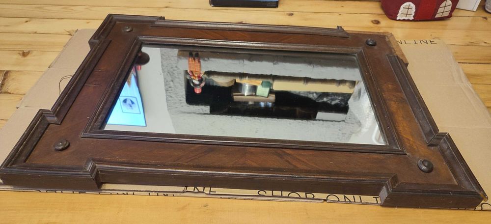 Масивно дървено ретро огледало