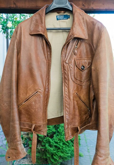 Geaca/ Jacheta  barbati piele POLO Ralph Lauren originala aviator