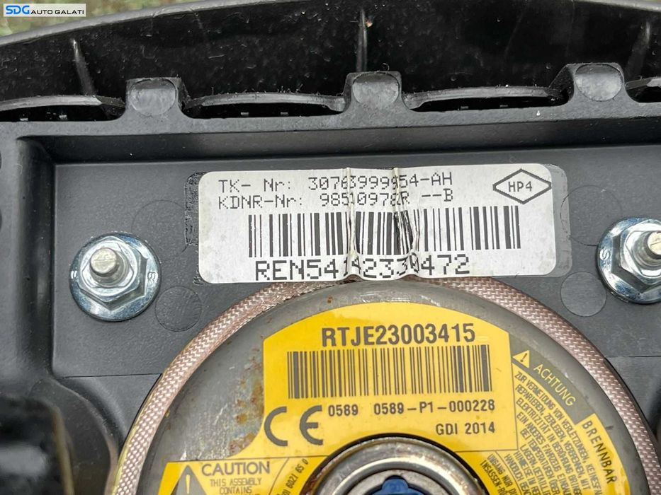 Airbag de pe Volan Dacia Logan 2 2012 - 2016 Cod 30763999954 985109782R 985109782 [C4494]