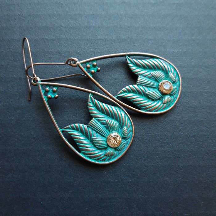 Медни големи обици