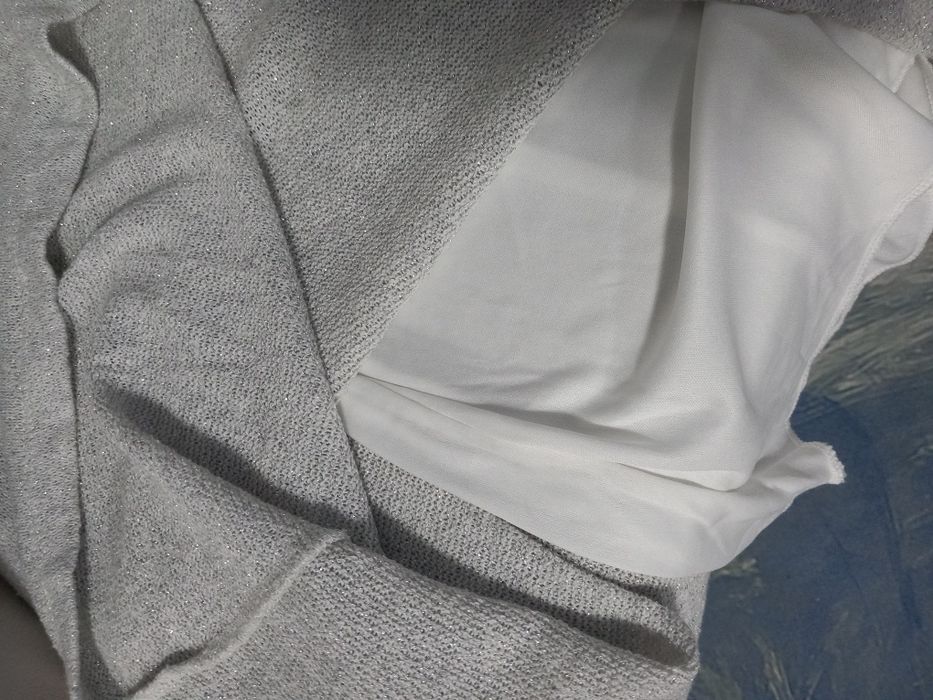 Rochie lunga de cocktail Zara cu sclipici argintiu mărimea S