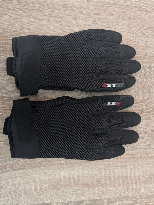 Mănuși LS2, negre, cu plasă ventilată, mărimea M