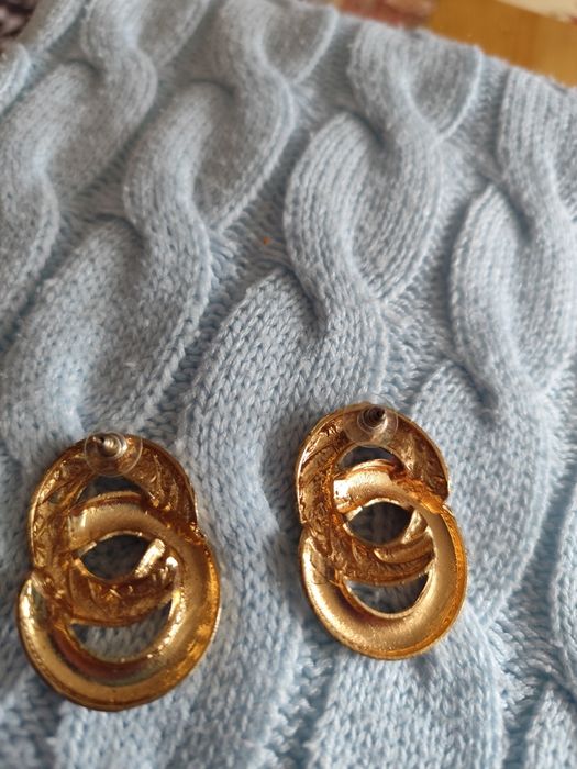 Позлатени обеци на щифт