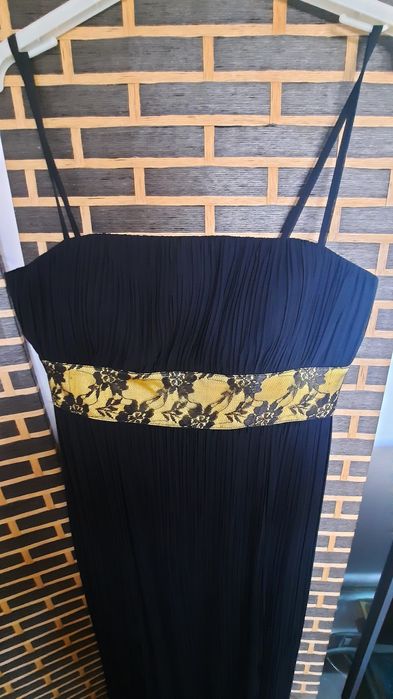 Rochie seara plisata, voal