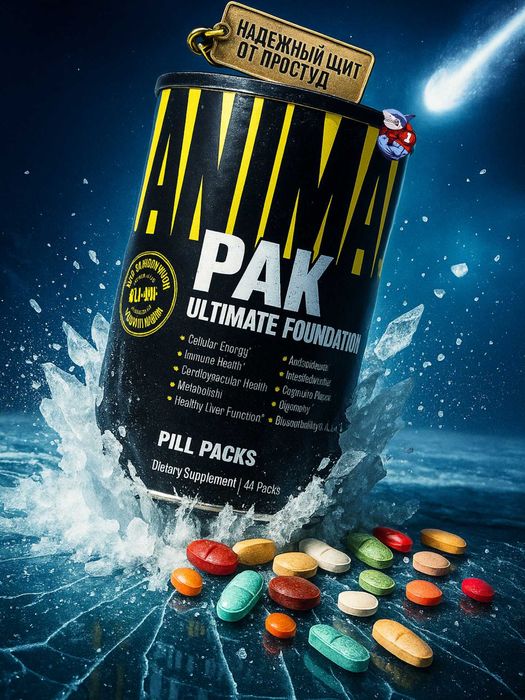 Animal Pak от Universal мощный мультивитаминный комплекс 44 пакетика.