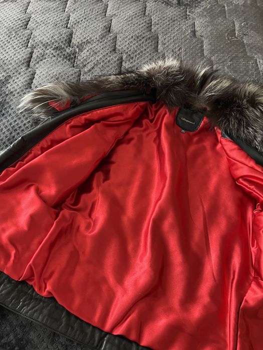 Кожено Яке от ест.кожа и косъм от сибирска лисица