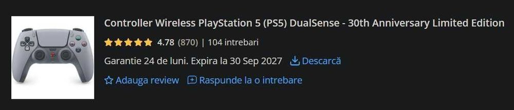 Controller PS5 30th Anniversary Limited Edition