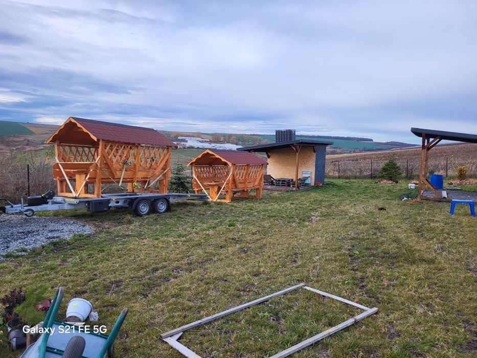 Foișor rustic modern lemn masiv