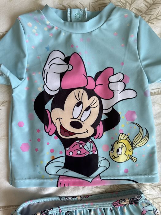 Нов бански minnie mouse от две части за бебе момиче Cool club