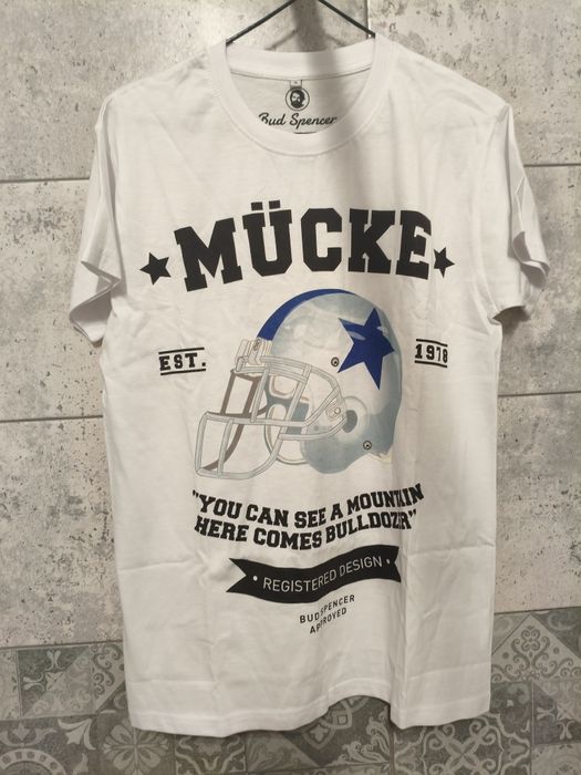 Tricou Bud Spencer original S nou din bumbac alb