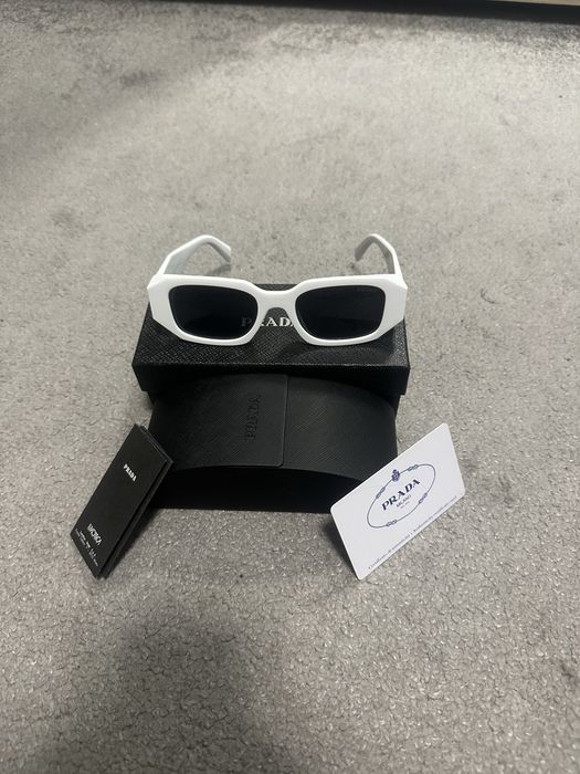 ochelari prada de soare unisex albi