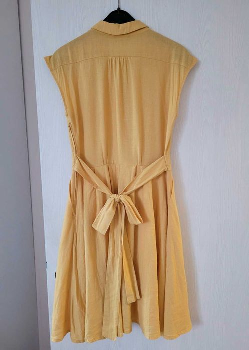 Жълта ленена рокля Orsay 34-36