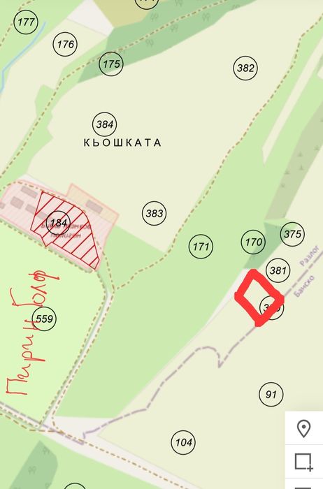 Парцел до Пирин голф