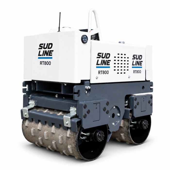 Cilindru compactor picior de oaie cu telecomanda - 800 kg - nou - motor Honda GX390 ( Amman / Rammax / Weber / Hamm / Bomag / Caterpillar / Hatz )