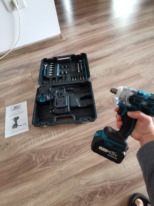 Pistol Impact cu 2 Acumulatori 48V 4Ah – Cheie Electrica Puternica pentru Demontare si Strangere Suruburi