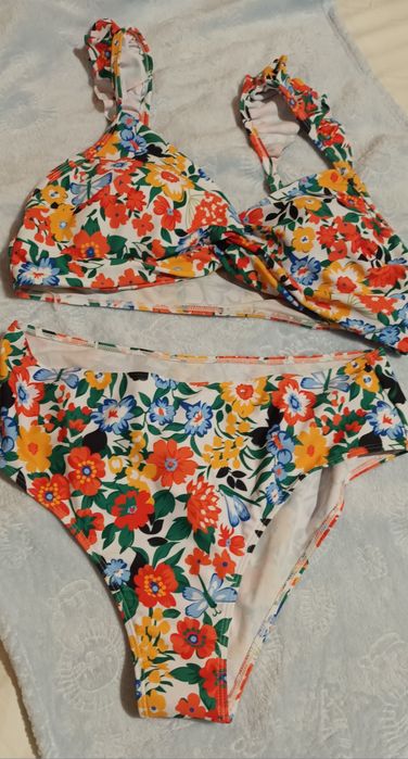 Costum de baie cu talie inalta marime mare XXL