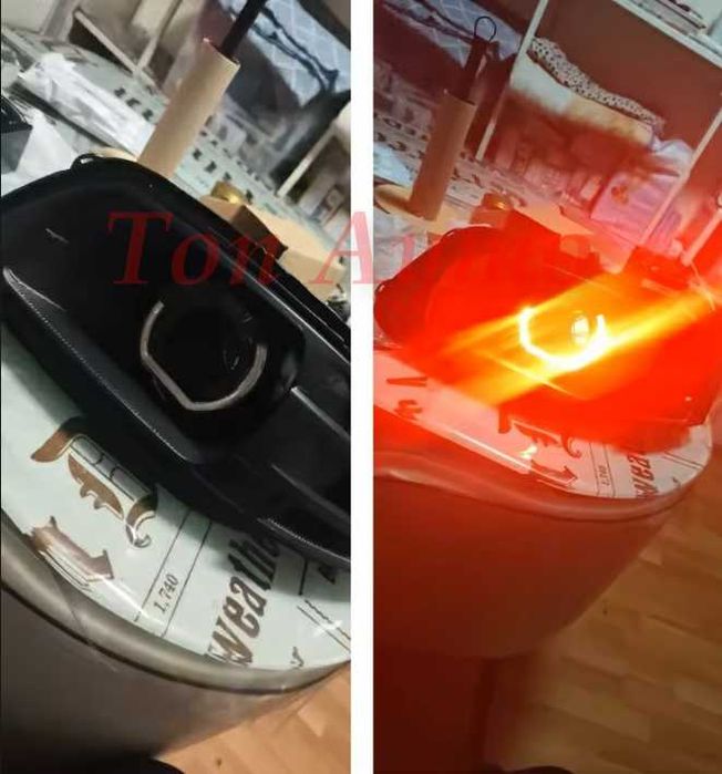 Декоративни Капачки 2,5'' и 3'' Angel eyes DRL Дневни Бяло и Оранжево